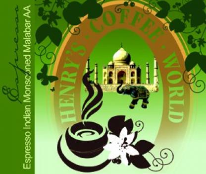 Henry`s Coffee World Espresso Indian Monsooned Malabar AA