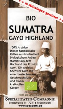 SpezCom Sumatra Gayo Highlands BIO